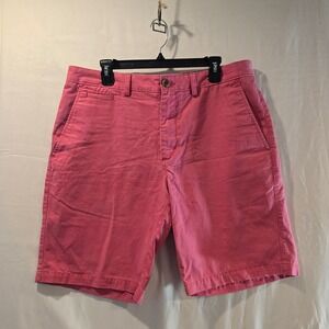 Nordstrom Mens Shop Pink Chino Shorts Flat Front Casual Size 36W